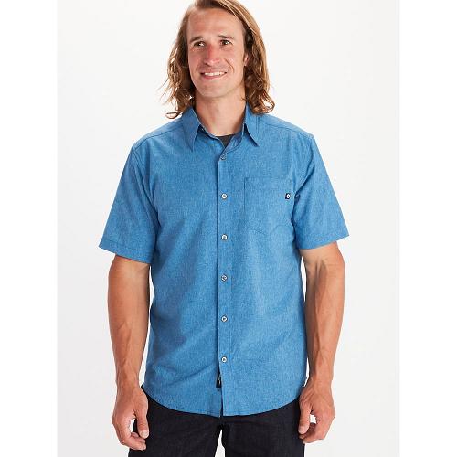 Marmot Clothes Blue NZ - Aerobora Shirts Mens NZ1309842